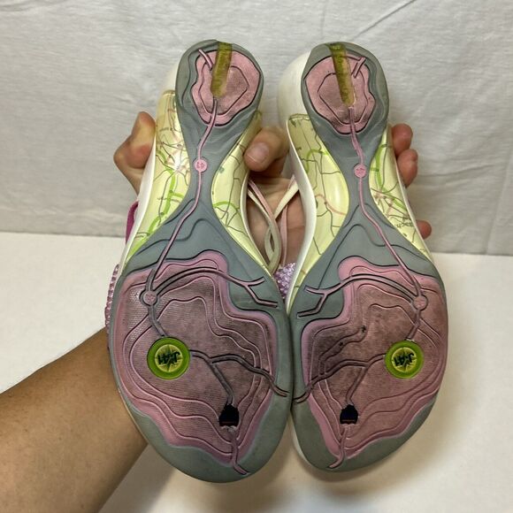 J-41 Adventure on Size 8.5 Jeep Pink & White Strappy Open Toe Wedge Sandals - Picture 5 of 7